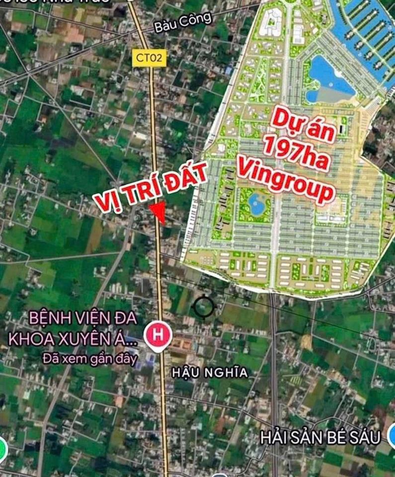 BÁN LÔ ĐẤT Tại Thị Trấn Hậu Nghĩa,  SÁT RANH VINGROUP 197ha