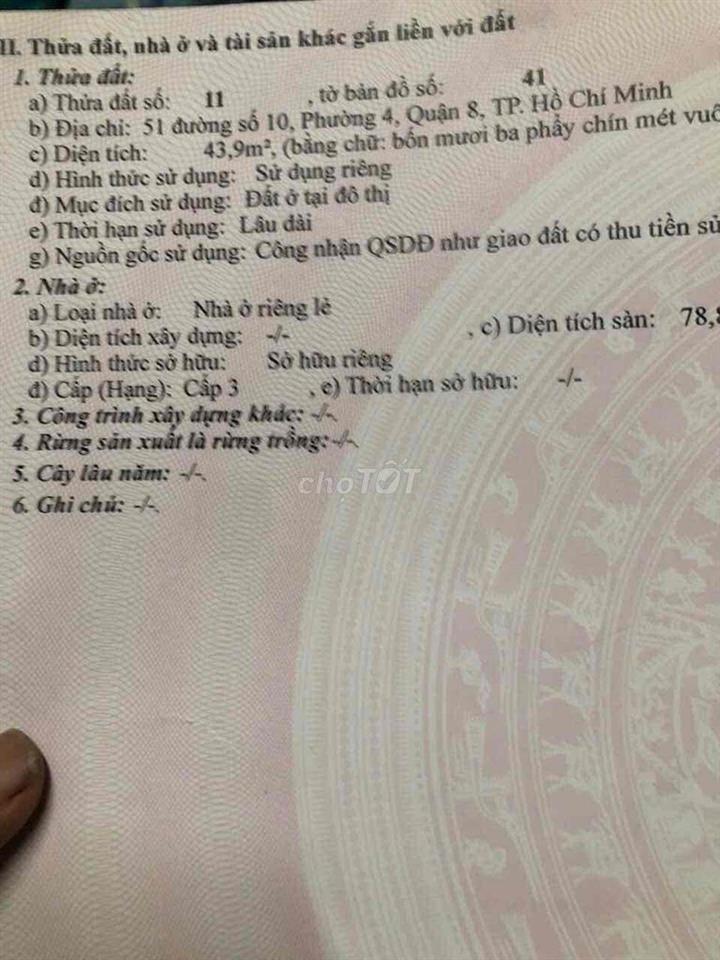 Nhà mặt tiền góc q8