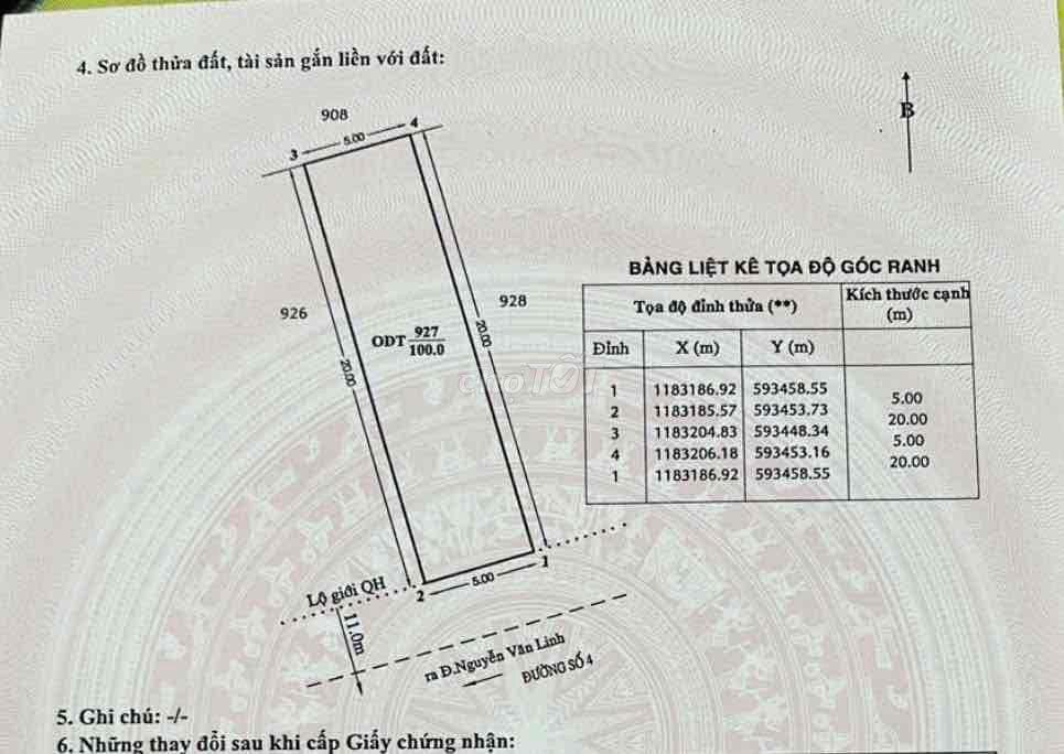 CHÍNH CHỦ BÁN ĐẤT KDC BẾN LỨC – QUẬN 8  Đường số 5, KDC Bến Lức, P.7,