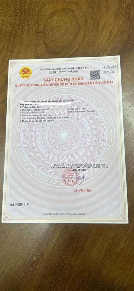 khu đất mặt tiền đường hót nhất phường phú định ,*** có 4 nền