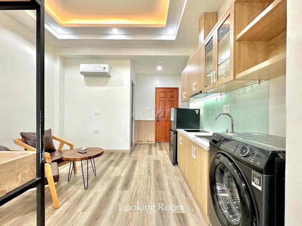 cho thuê căn hộ tách bếp ngay - hoà bình - tô hiệu ban công full nt