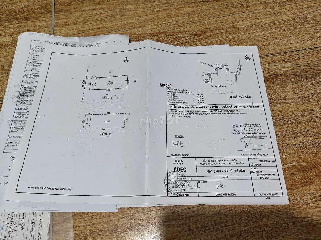 NHÀ CHÍNH CHỦ CẦN BÁN GẤP GIÁ RẺ TÂN BÌNH 