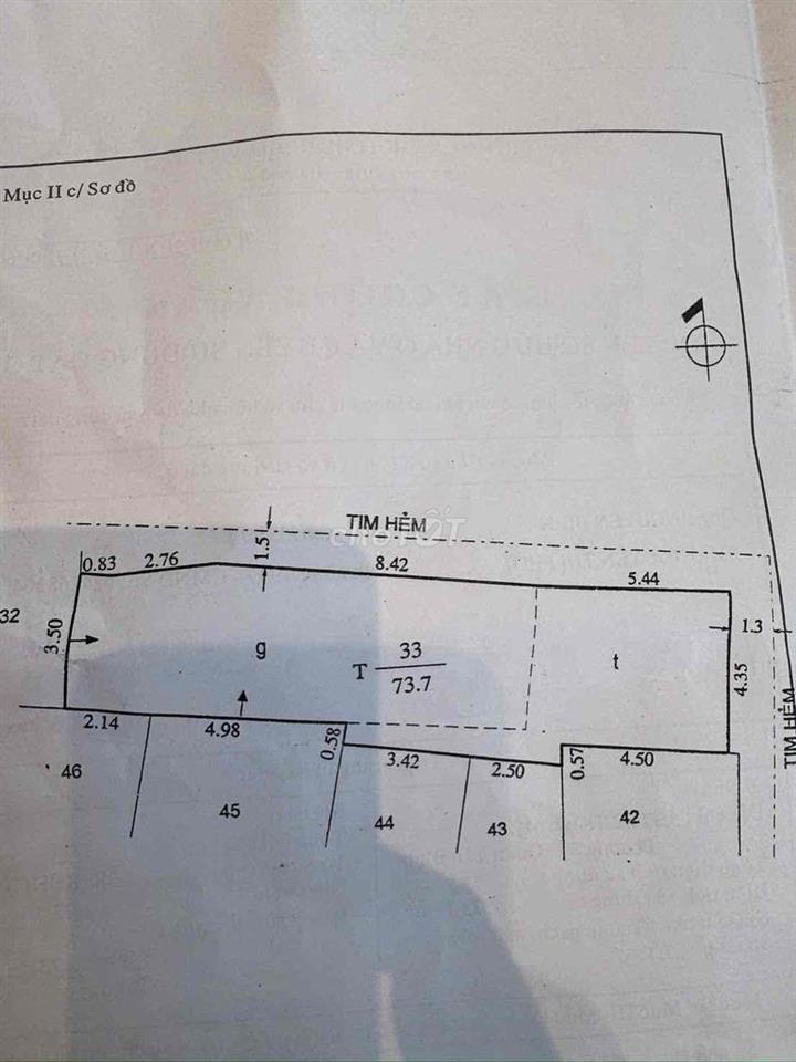 75m2 đường Thành Mỹ P8 Tân Bình 4.5x18m 2 mặt hẻm