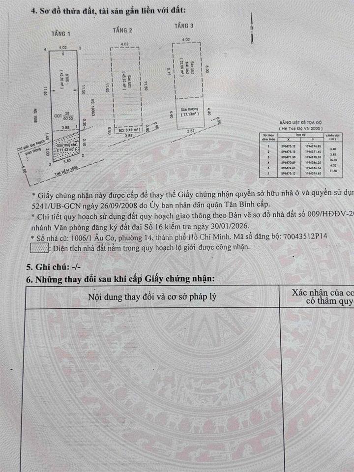 Mình là chủ nhà cần bán rẻ nhà 1006 Âu Cơ để tháng sau bay Mỹ định cu