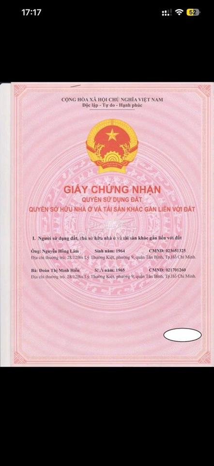 Bán gấp nhà mặt tiền Thiên Phước - Tân Bình - 15,6 tỷ