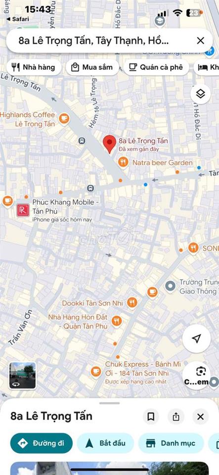 Mặt bằng kinh doanh 300m2 lê T Tấn