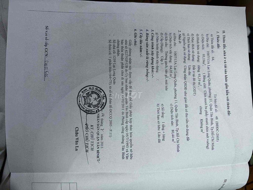 Bán nhà hẻm xe hơi