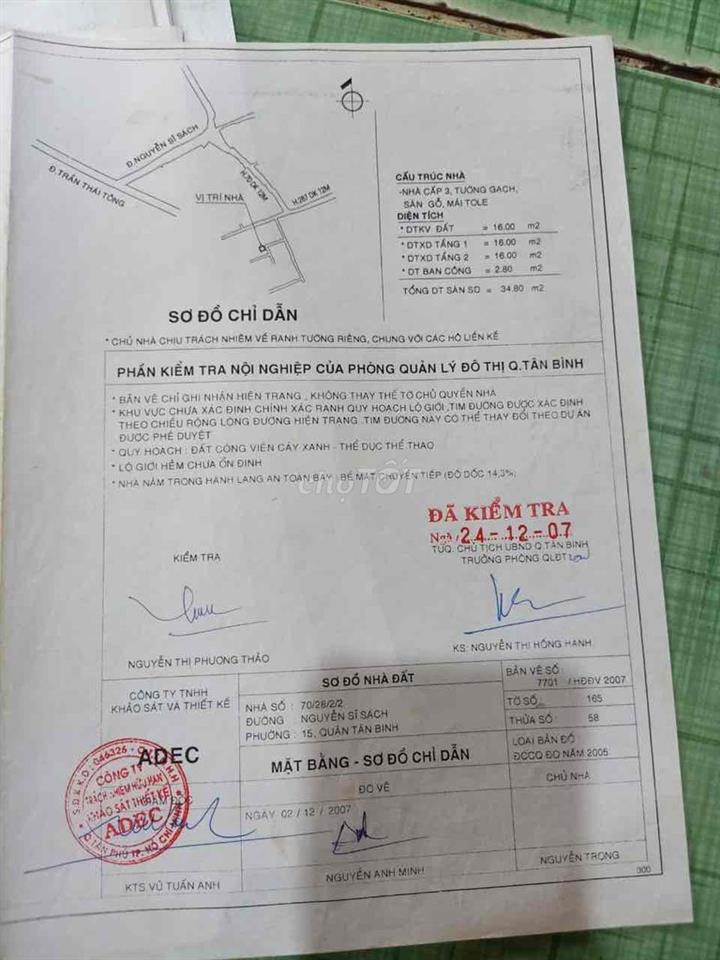 BÁN NHÀ QUẬN TÂN BÌNH