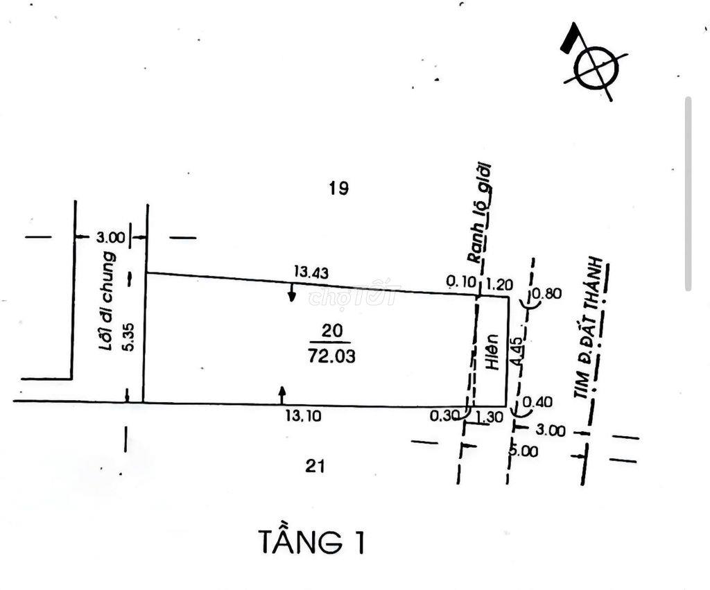 Chính chủ cần bán nhà mặt tiền Đất Thánh Quận Tân Bình 72m