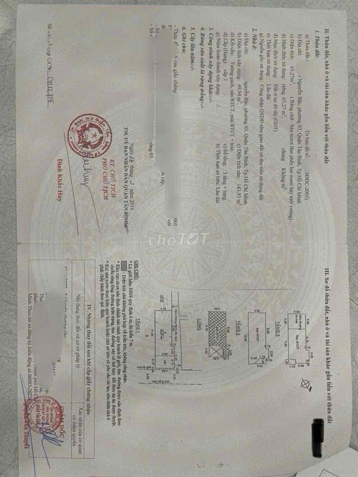 Nhà kiên cố đường thông ô tô né nhau trung tâm Quận Tân Bình