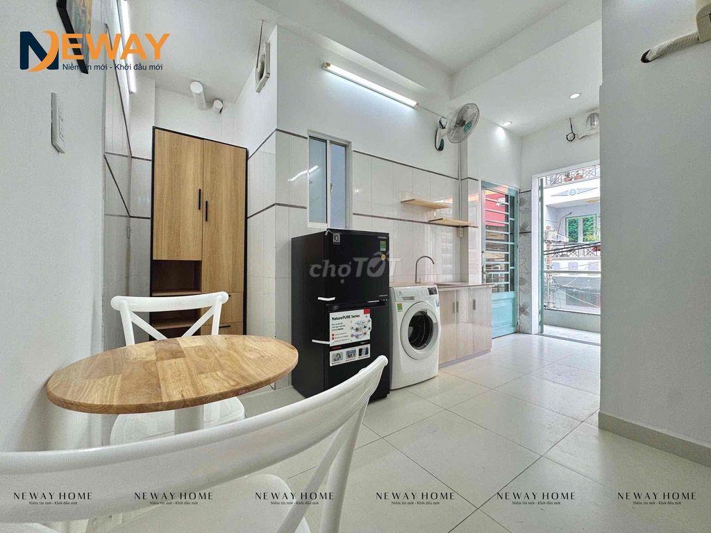 Trống sẵn studio đầy đù nội thất máy giặt riêng-ban công