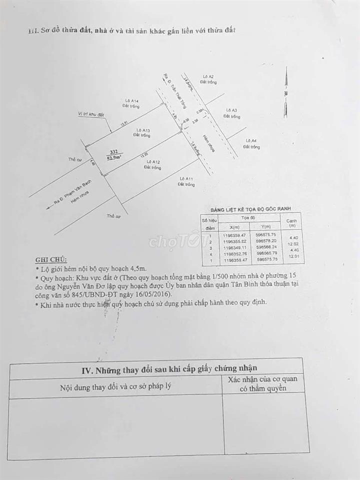 bbán đất chính chủ (miễn trung gian) gần  ga T3 sân bay tân sơn nhất 