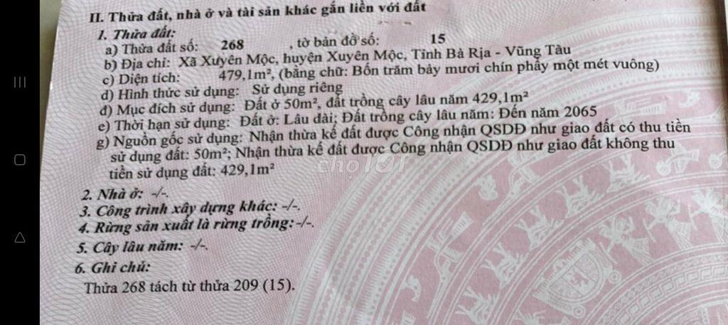 Bán đất khu đường bàn cờ xã Xuyên Mộc 