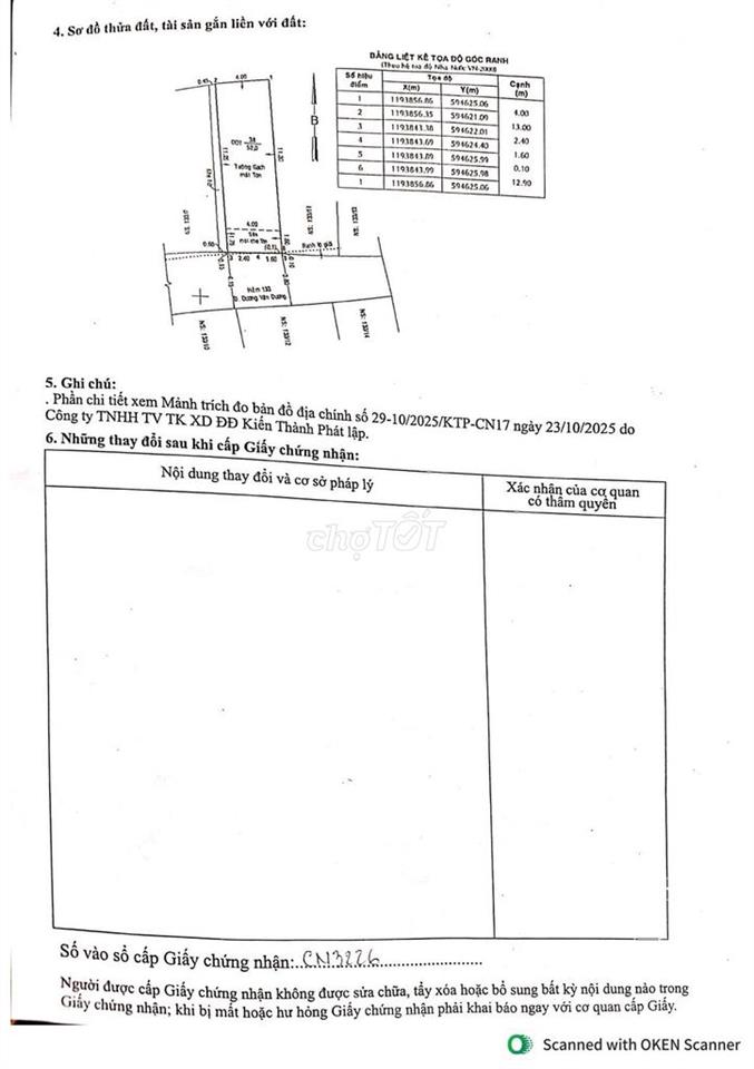 Bán nhà Chính chủ 52m2 Giá 4.55 tỷ  hẻm xe hơi