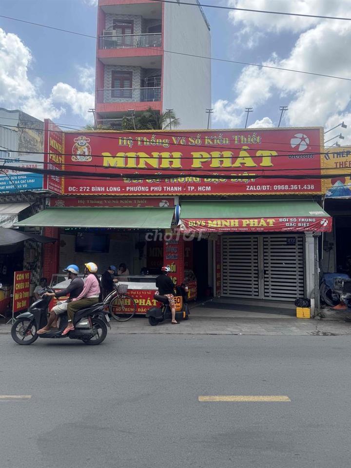 BÁN NHÀ MẶT TIỀN ĐƯỜNG BÌNH LONG P PHÚ THẠNH 145tr/m2