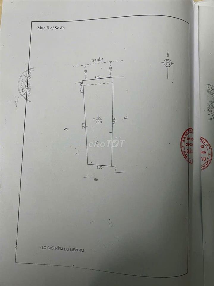 Bán nhà hẻm xe hơi 811/7 Lũy Bán Bích, Phường Tân Thành, Quận Tân Phú