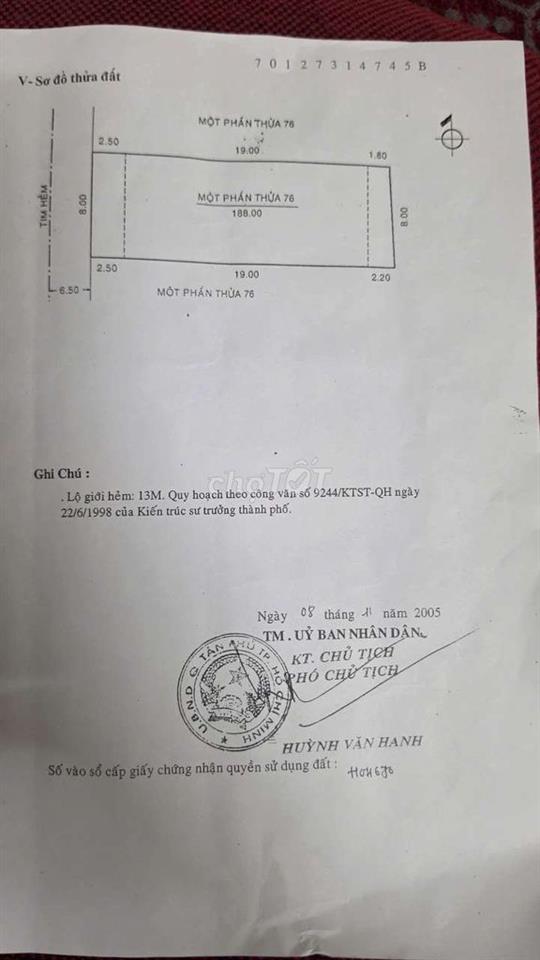 Bán nhà riêng tại  63/13 Gò Dầu 27 tỷ,188m² chính chủ giá cực tốt
