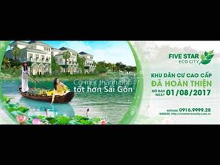 Cần bán đất nền khu đô thị Five Star Eco City ( dự án 5 sao) giáp chợ