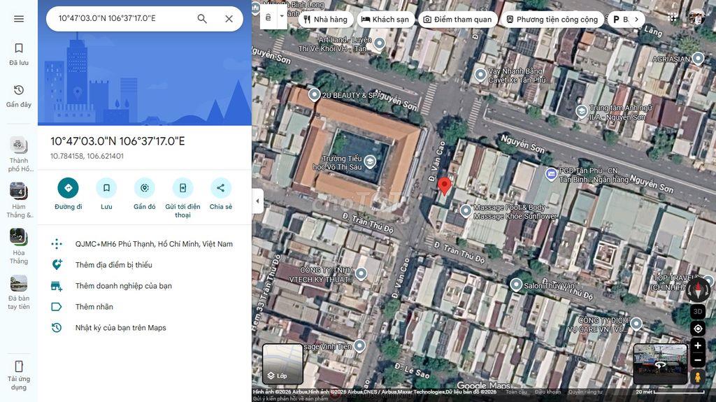 Cho thuê mặt bằng kinh doanh 9.5m