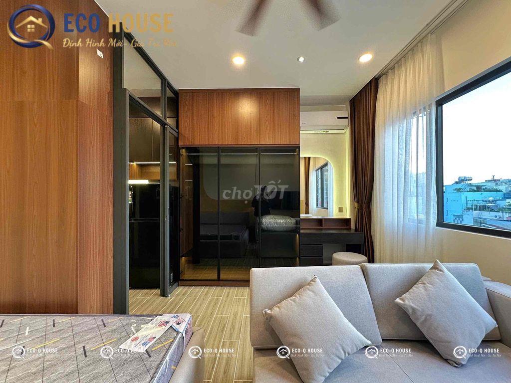 CĂN HỘ DỊCH VỤ LUXURY TÁCH BẾP CỬA SỔ TRỜI FULL NỘI THẤT CAO CẤP