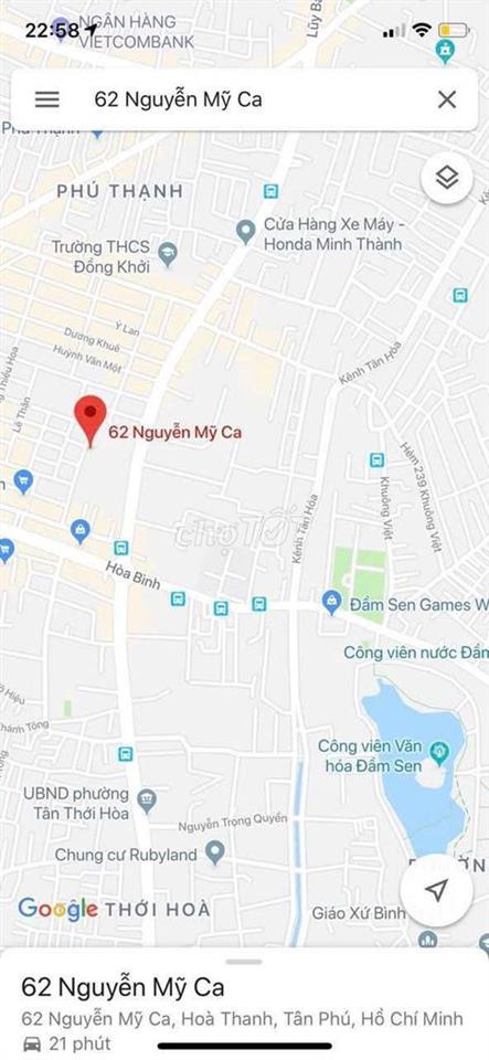 Phòng trọ hòa bình lũy bán Bích gần đầm Sen nước