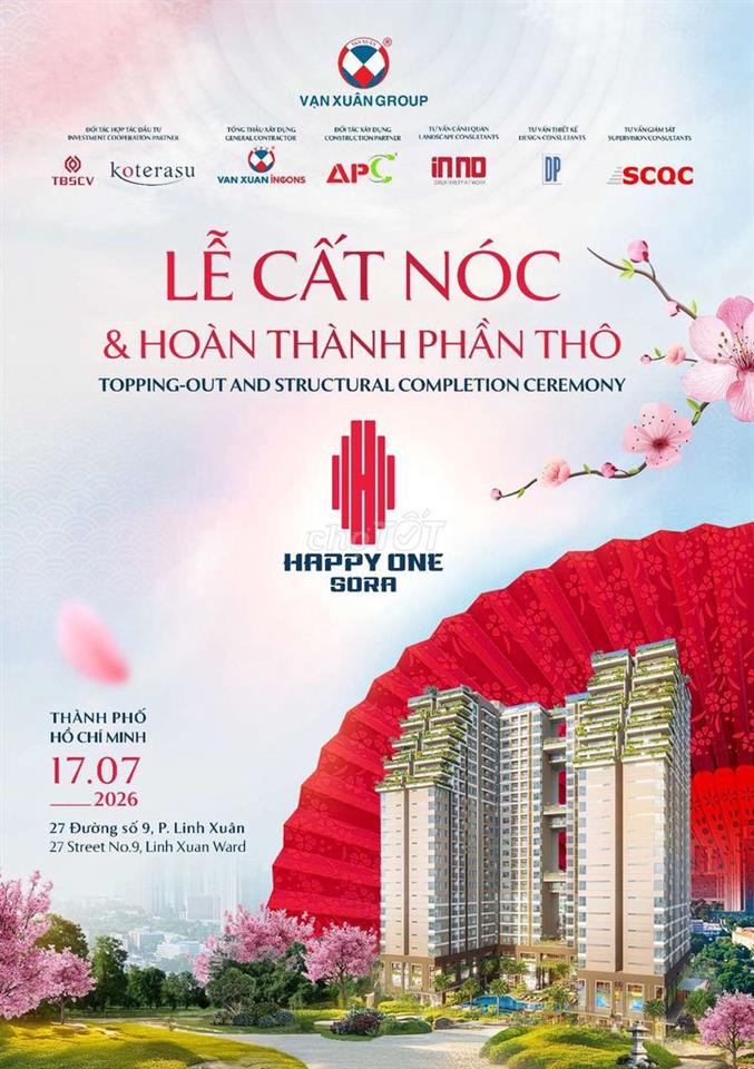🔥 [CẮT LỖ 10%] BÁN GẤP CĂN GÓC TẦNG 22 - HAPPY ONE SORA THỦ ĐỨC