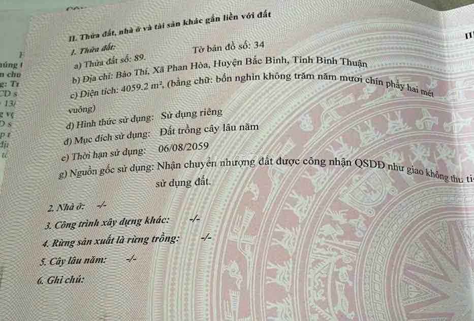 một lô đất 4100m2 cách Tp.Phan Thiết  40phút đi xe