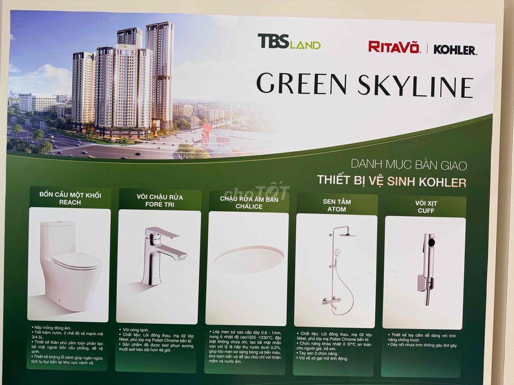 Green Skyline 3PN2WC 79m2 giá 4,6 tỷ, chiết khấu 19% giỏ hàng CĐT