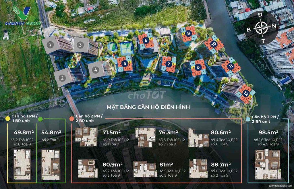 Giá Chiết Khấu 13% + 500tr, Tổng giá 7,849 tỷ 2pn 81m