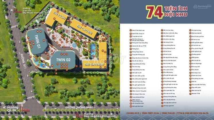 Chỉ 2,8 Tỷ - Căn Hộ 2PN+2WC Bcons Center City, Thanh Toán 1%/Tháng