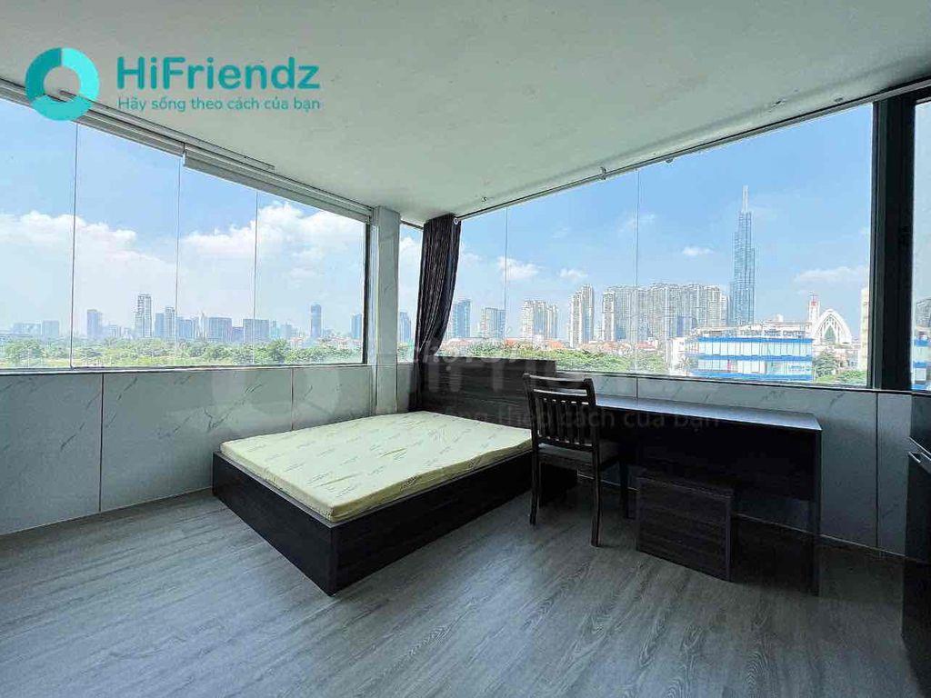 Studio tràn ngập ánh sáng, 2 cửa sổ siêu lớn, view landmark