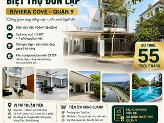 BIỆT THỰ ĐƠN LẬP 16X25M - FULL NT 5PN - SÂN Ô TÔ LỚN - LIÊN PHƯỜNG Q9