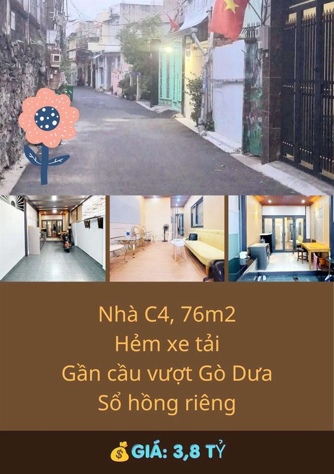 💥GIẢM SÂU 400TR - CÒN 3,4 TỶ - Bán căn nhà mới xây - 76m2 - Tam Bình 