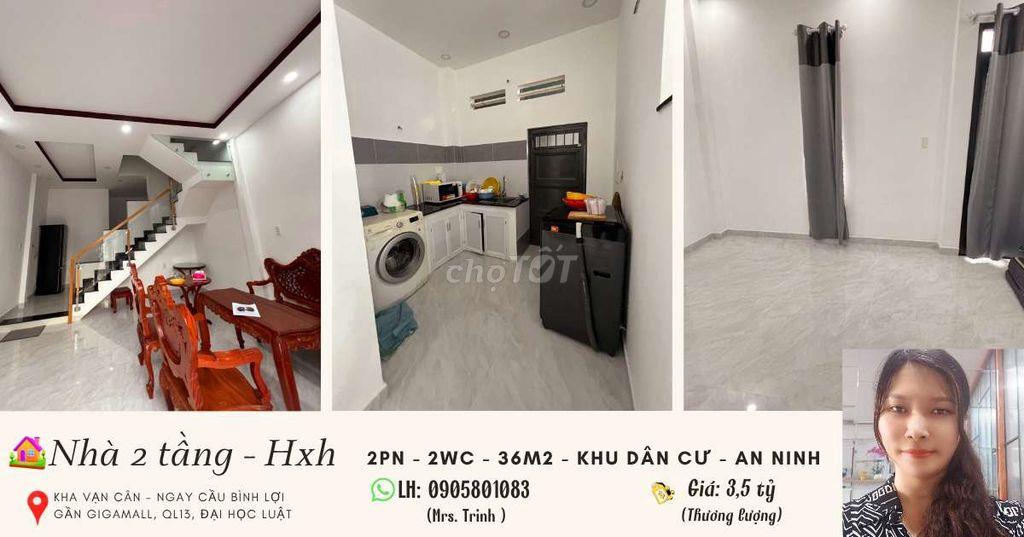 CHỈ 3,5 TỶ - NHÀ MỚI 2 TẦNG – HẺM Ô TÔ RỘNG - NGAY CẦU BÌNH LỢI

