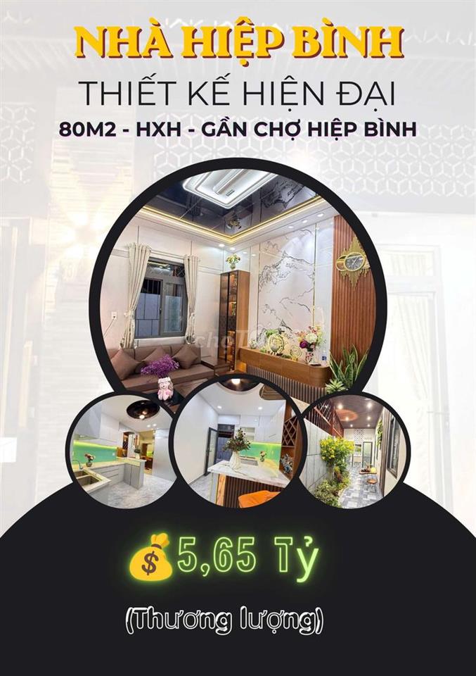Bán nhà đẹp 80m2 - Hxh - Gần Mầm Non Sơn Ca - Hiệp Bình Chánh cũ