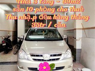 💥(CC) Giảm 300tr | Còn 8,2🧄 | Nhà 3 tầng | 10 phòng cho thuê | 35tr/th