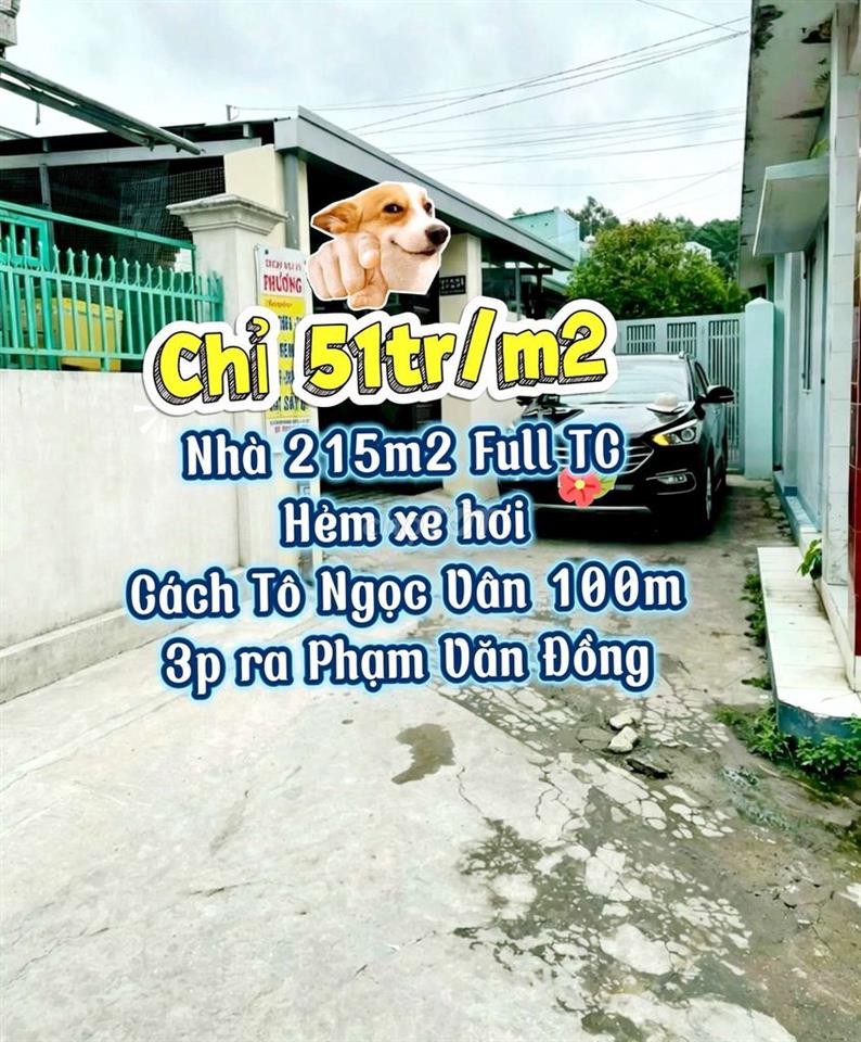 (CC) NGỘP BANK CẦN B.Á.N căn 215m2-Chỉ 51tr/m2 - HXH - Tô Ngọc Vân
