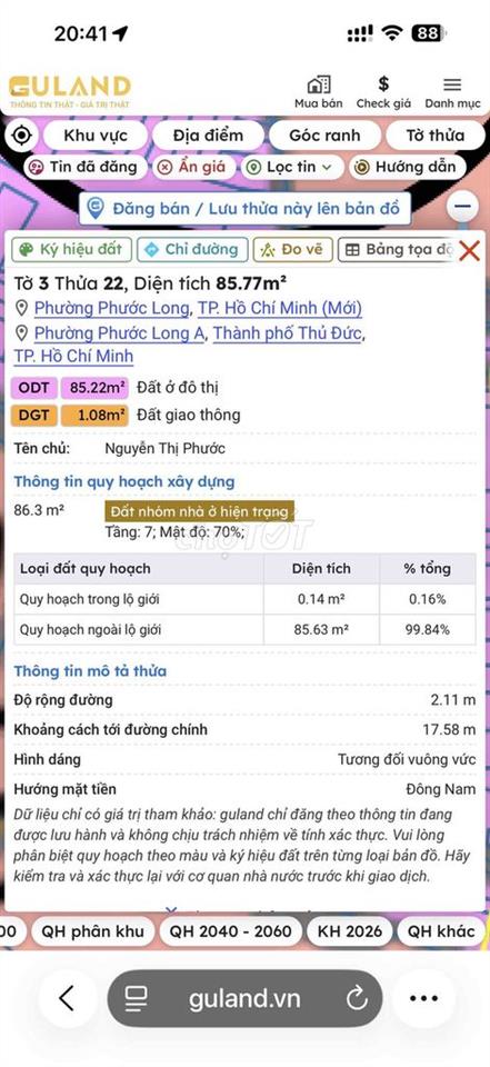 BÁN NHÀ PHƯỚC LONG A – TP. THỦ ĐỨC – GIÁ 6,2 TỶ