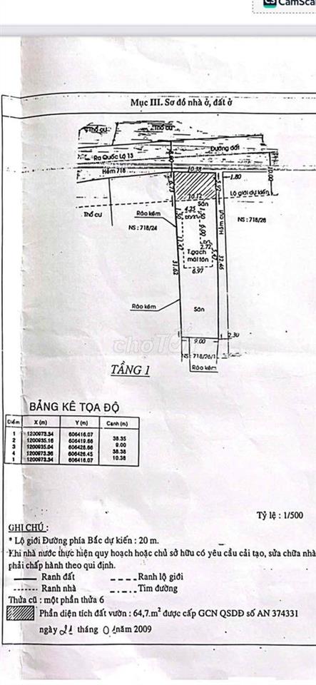 CHÍNH CHỦ BÁN NHÀ ĐẸP 5x10m HẺM 718 QUỐC LỘ 13 - HIỆP BÌNH PHƯỚC - THỦ