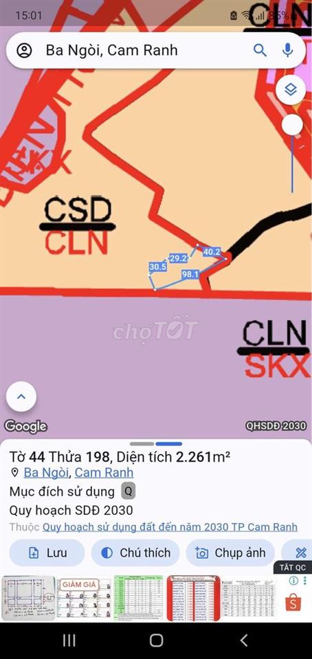 (Cách QL1A 800m-đối diện khu 2 Đô thị Vin)2,2 ha đất CLN P.Ba Ngòi