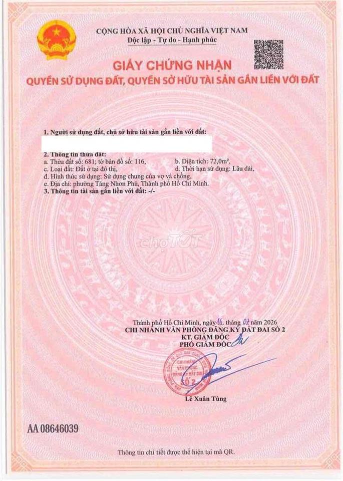 Hẻm Oto Thông Đường Tăng Nhơn Phú, Giá Tốt Cho Nhà Đầu Tư