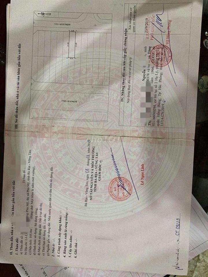 bán đất Phú Mỹ  Bà Rịa Vũng Tàu 