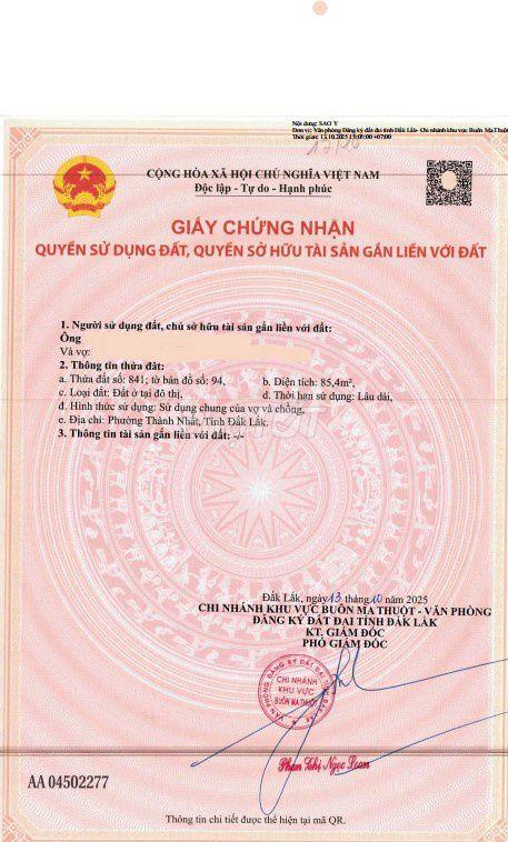 Bán 2 lô LK 4,5x19 và 5x22 nở hậu cách chợ Duy Hòa - Khánh Xuân 100m