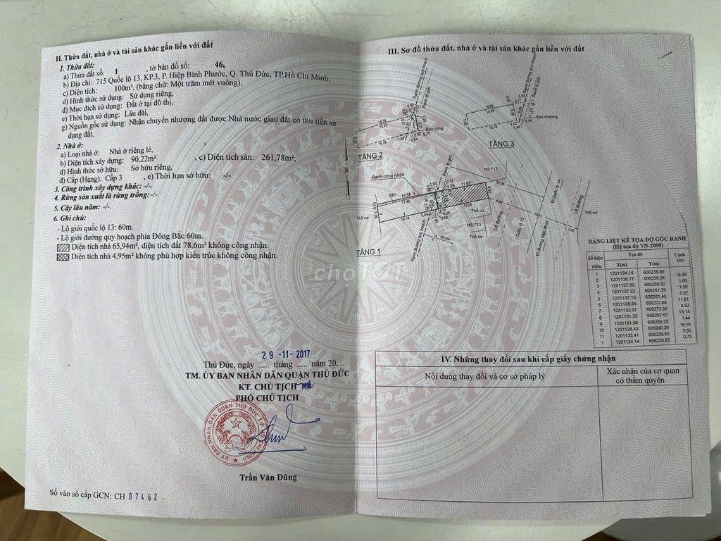 CHÍNH CHỦ bán nhà mặt tiền 10m Quốc lộ 13, Hiệp Bình
