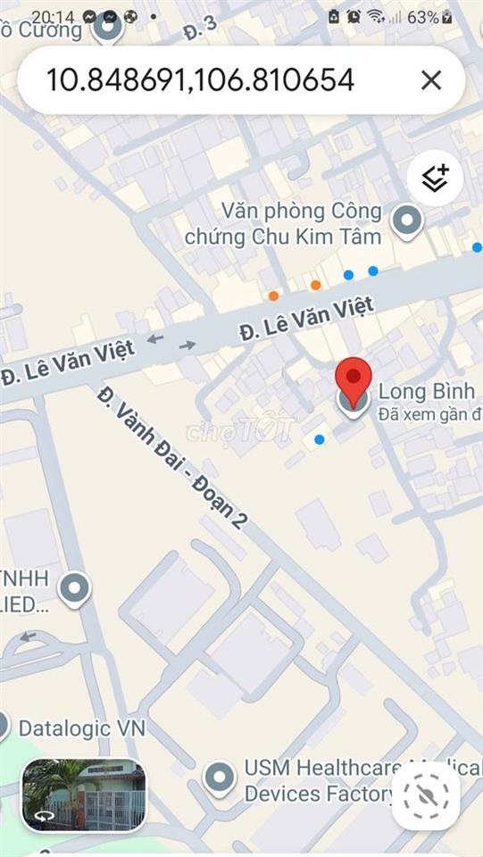 Bán Nhà đất 10mx23m hai mặt tiền hẻm Lê Văn Việt p.Long Bình tp.HCM