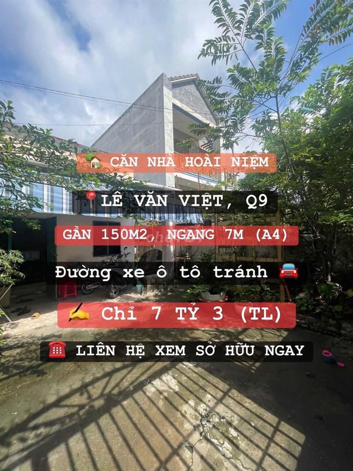Nhà Ngang 7m Lê Văn Việt HXH