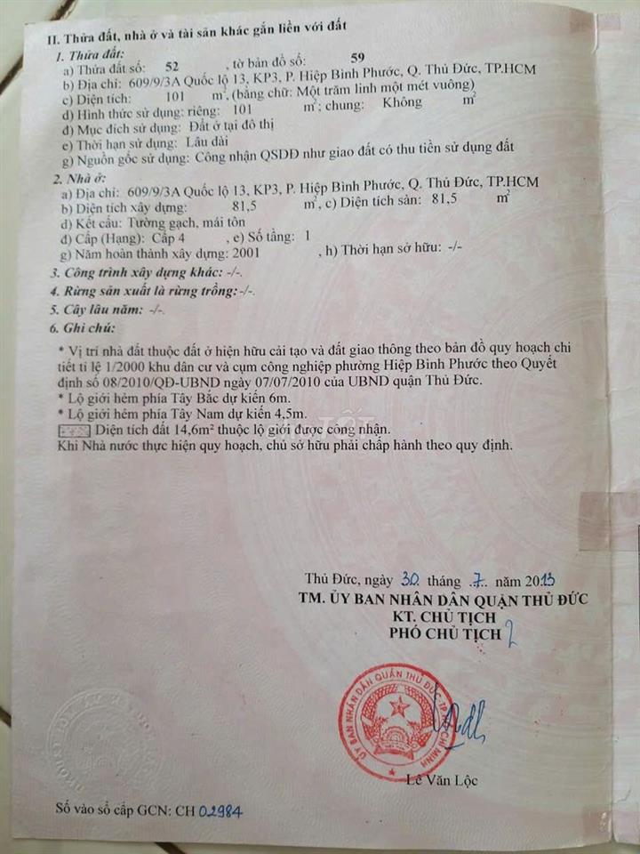Bán nhà cấp 4 hẻm xe hơi