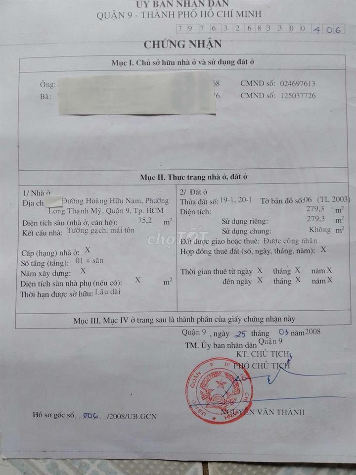 NHÀ MẶT TIỀN HOÀNG HỮU NAM