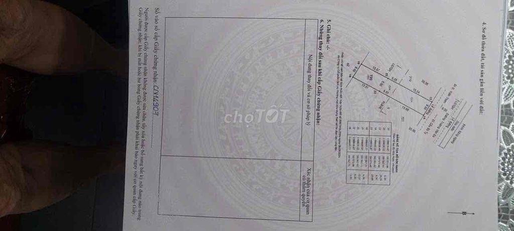 Bán Đất Thổ Cư Mặt Tiền Đường nhựa lớn