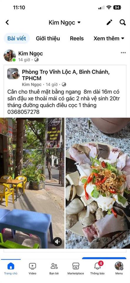 cho thuê mặt bằng hoặc là sang nhượng. và ký hợp đồng lâu dài. LH.